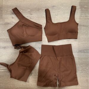 Brown Athletic Shorts for Women